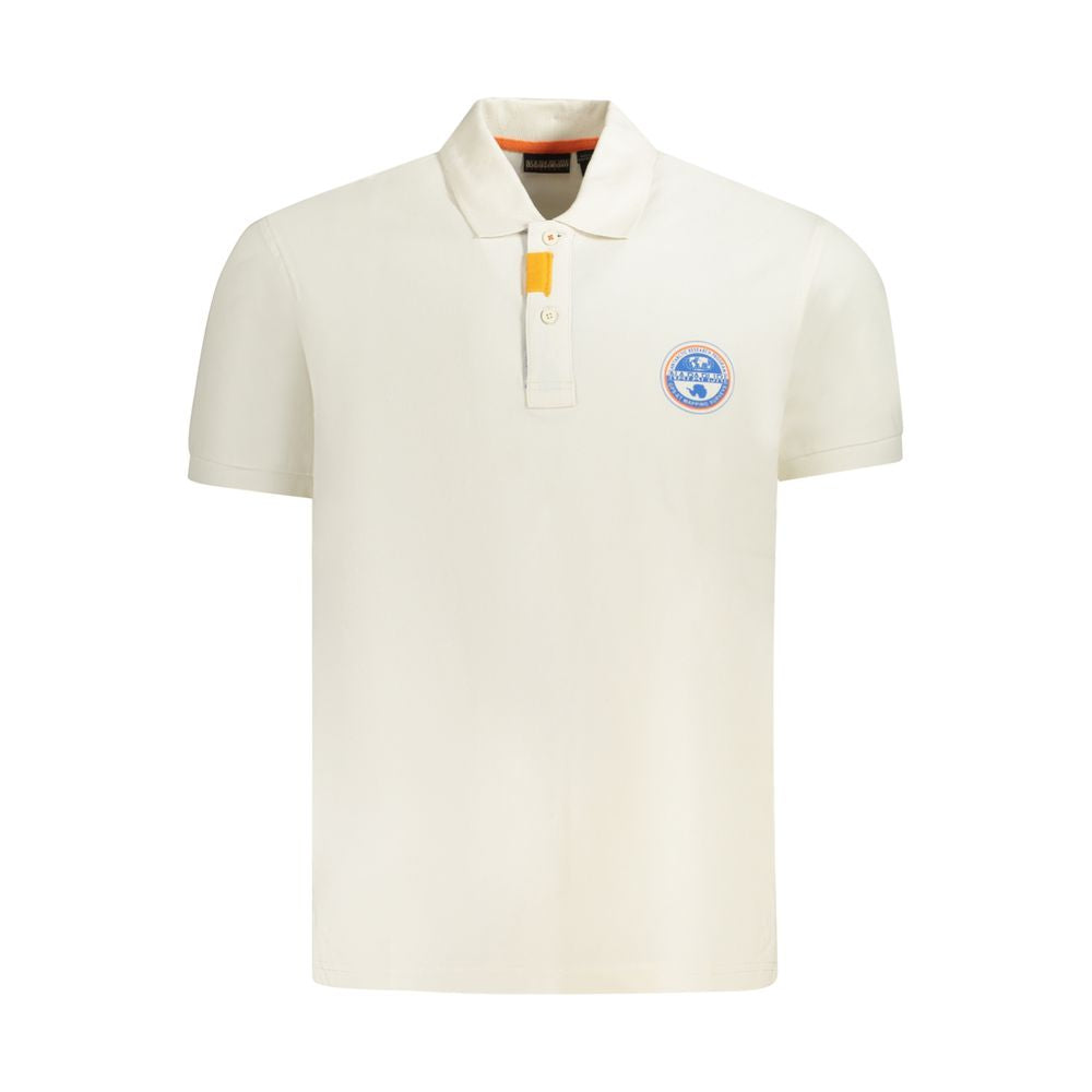 Napapijri White Cotton Men Polo Shirt by Napapijri