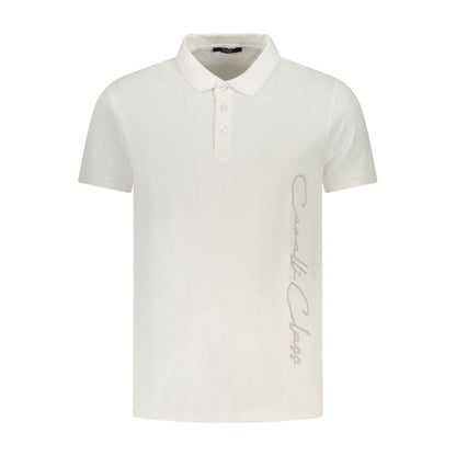 Cavalli Class White Cotton Men Polo Shirt by Cavalli Class