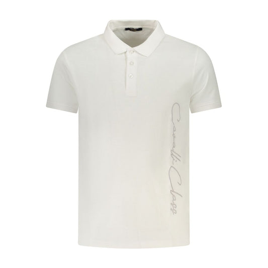 Cavalli Class White Cotton Men Polo Shirt by Cavalli Class