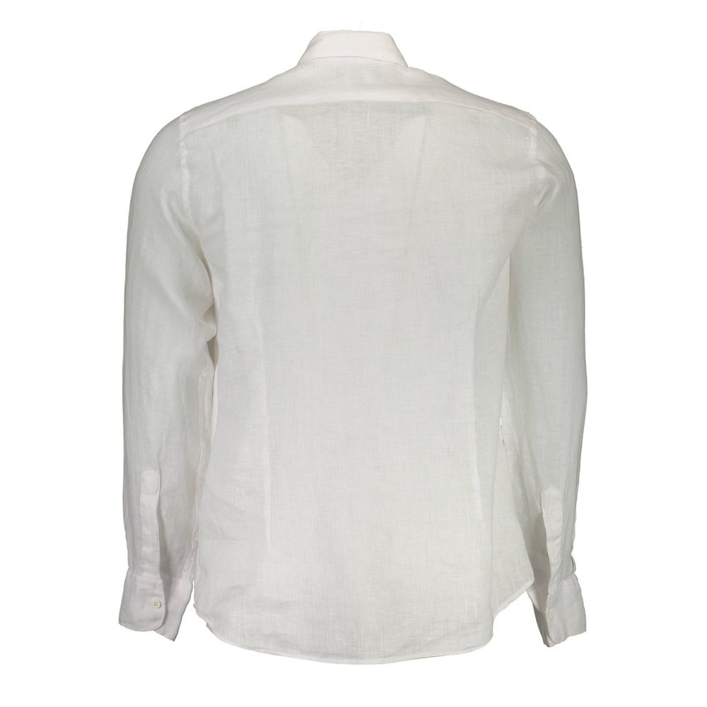 La Martina White Linen Men Shirt by La Martina