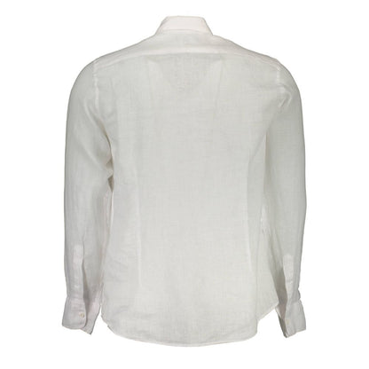 La Martina White Linen Men Shirt by La Martina