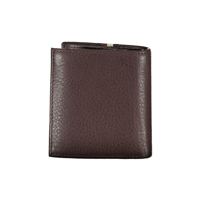 Portefeuille en cuir marron Tommy Hilfiger