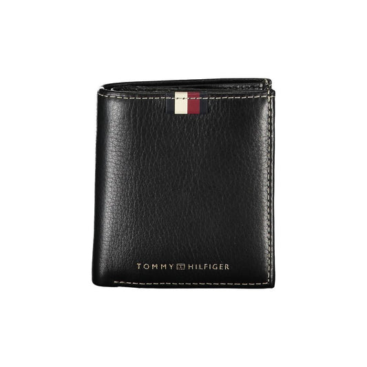 Portefeuille homme en cuir noir Tommy Hilfiger