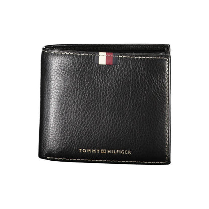 Portefeuille homme en cuir noir Tommy Hilfiger