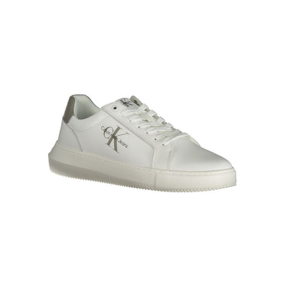 Calvin Klein White Leather Men Sneaker by Calvin Klein