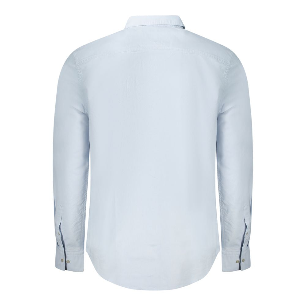 Calvin Klein Light Blue Cotton Men Shirt by Calvin Klein