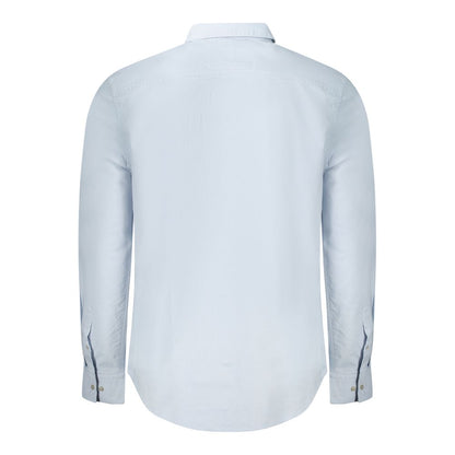 Calvin Klein Light Blue Cotton Men Shirt by Calvin Klein