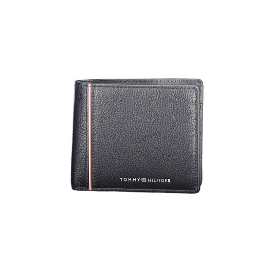 Portefeuille homme en cuir bleu Tommy Hilfiger
