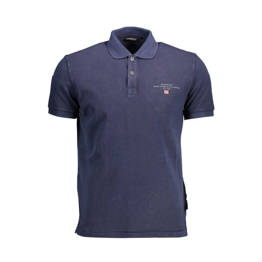 Polo Napapijri Bleu Coton Homme
