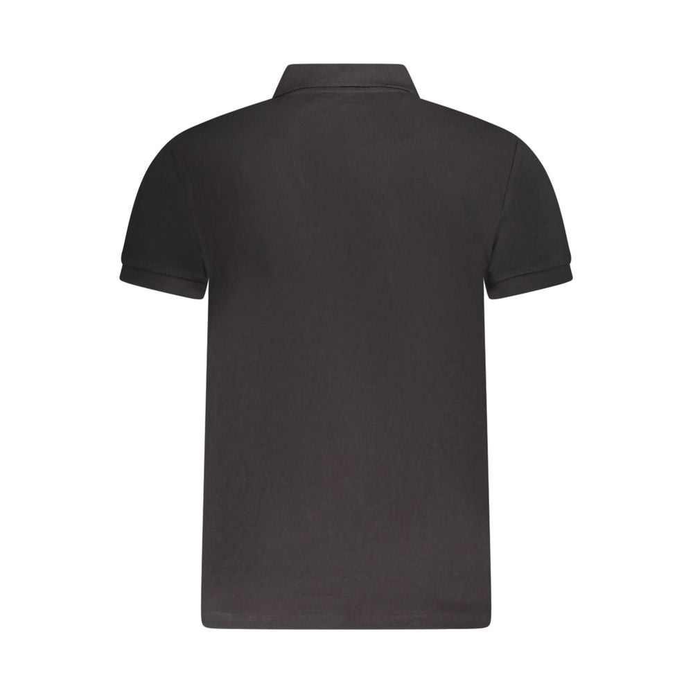Polo Cavalli Class en coton noir pour homme