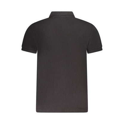 Polo Cavalli Class en coton noir pour homme