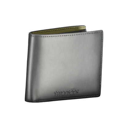 Portefeuille en cuir noir Tommy Hilfiger