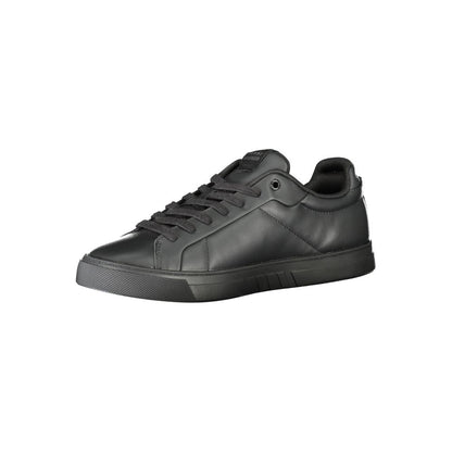 Tommy Hilfiger Black Leather Men Sneaker by Tommy Hilfiger