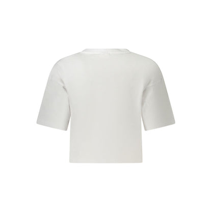 Fila White Cotton Women T-Shirt