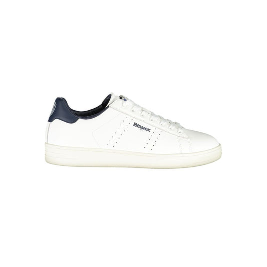 Blauer White Leather Men Sneaker by Blauer