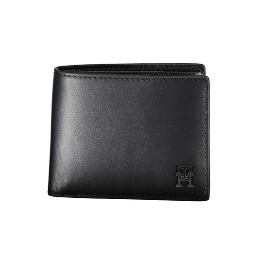 Portefeuille homme en cuir noir Tommy Hilfiger