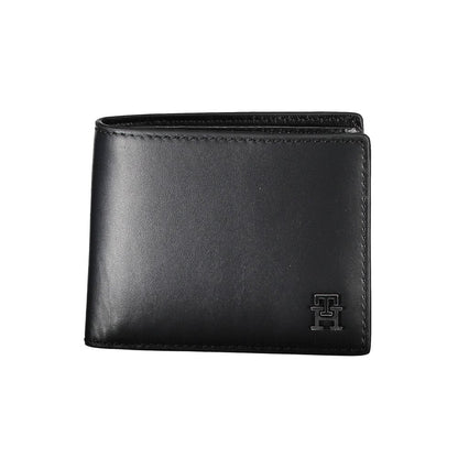 Portefeuille homme en cuir noir Tommy Hilfiger