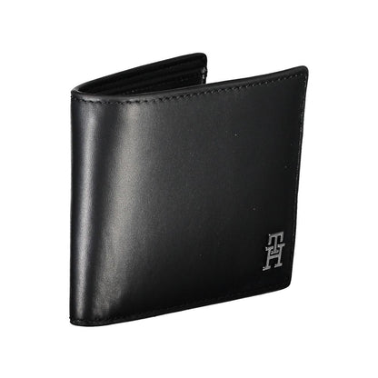 Portefeuille homme en cuir noir Tommy Hilfiger