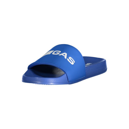 Sandale homme en polyester bleu gaz