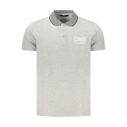 Polo en coton gris Cavalli Class