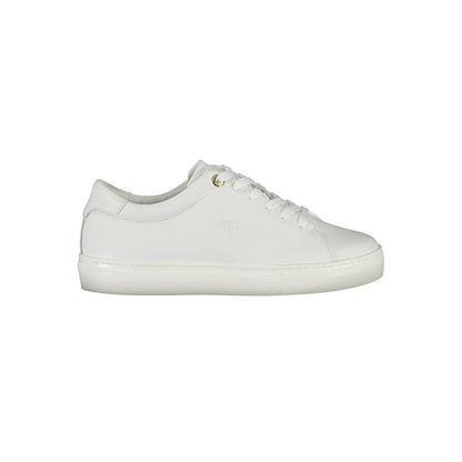 Tommy Hilfiger White Leather Women Sneaker by Tommy Hilfiger