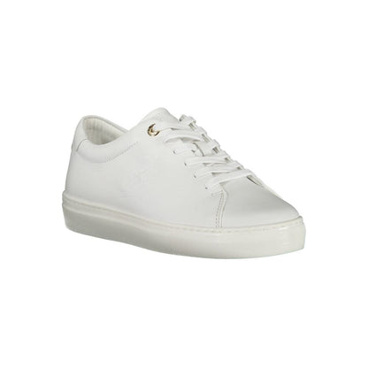 Tommy Hilfiger White Leather Women Sneaker by Tommy Hilfiger