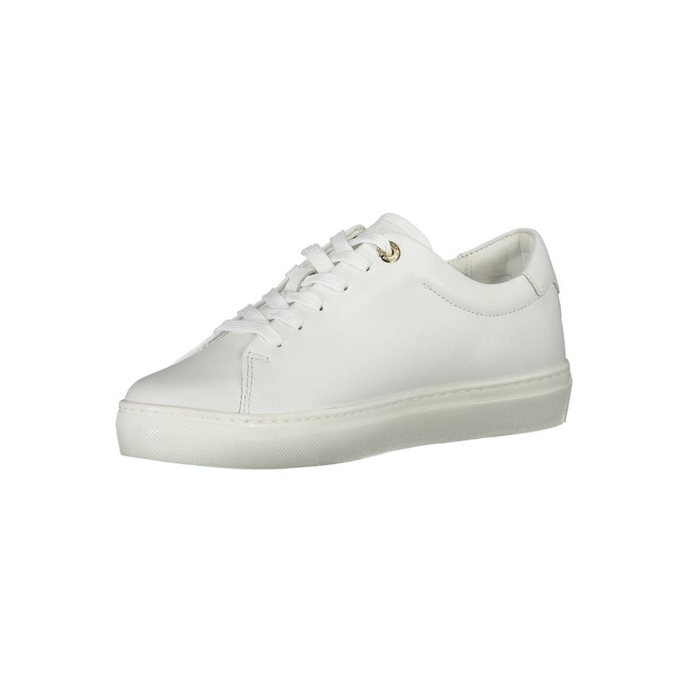 Tommy Hilfiger White Leather Women Sneaker by Tommy Hilfiger