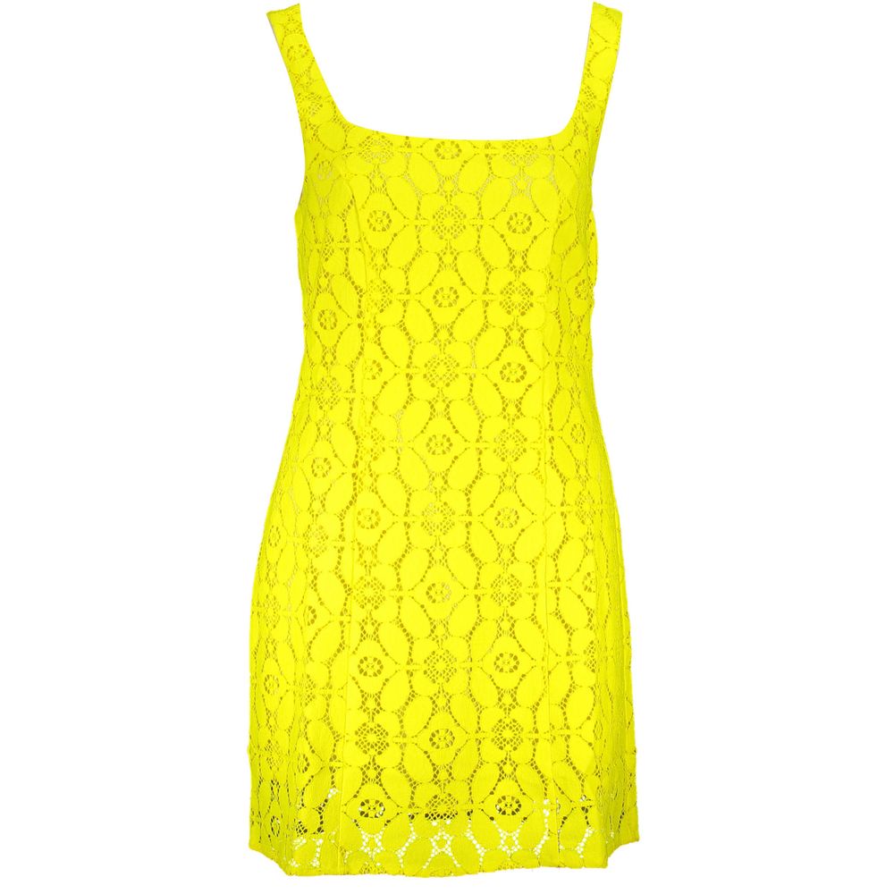 Desigual Yellow Polyester Women Sleeveless Dress by Desigual