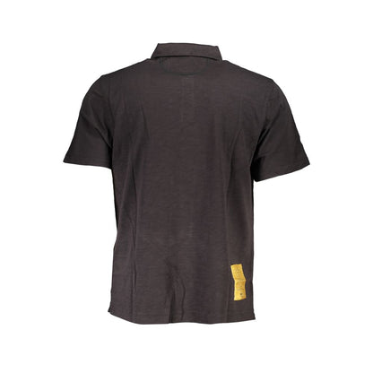 Polo élégant en coton noir La Martina, coupe classique