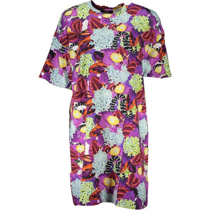 Cavalli Class Purple Cotton Dress by Cavalli Class