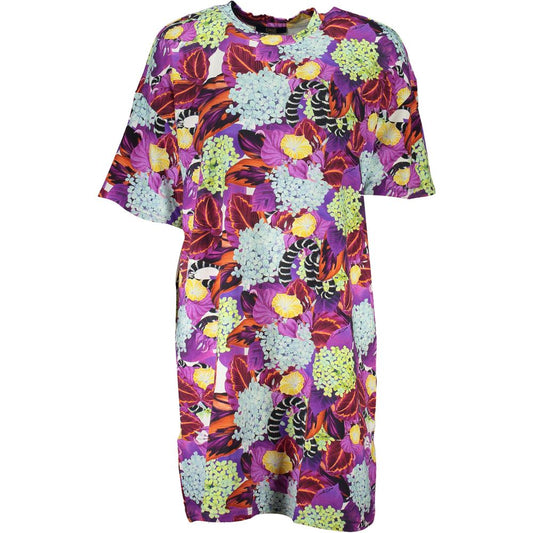 Cavalli Class Purple Cotton Dress by Cavalli Class