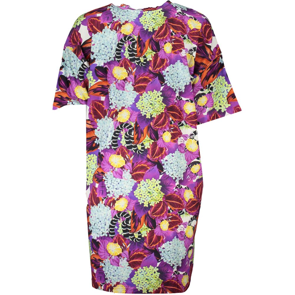 Cavalli Class Purple Cotton Dress by Cavalli Class