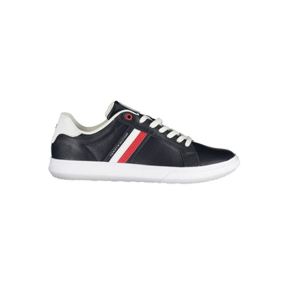 Tommy Hilfiger Sleek Blue Lace-Up Sneakers with Contrast Details by Tommy Hilfiger