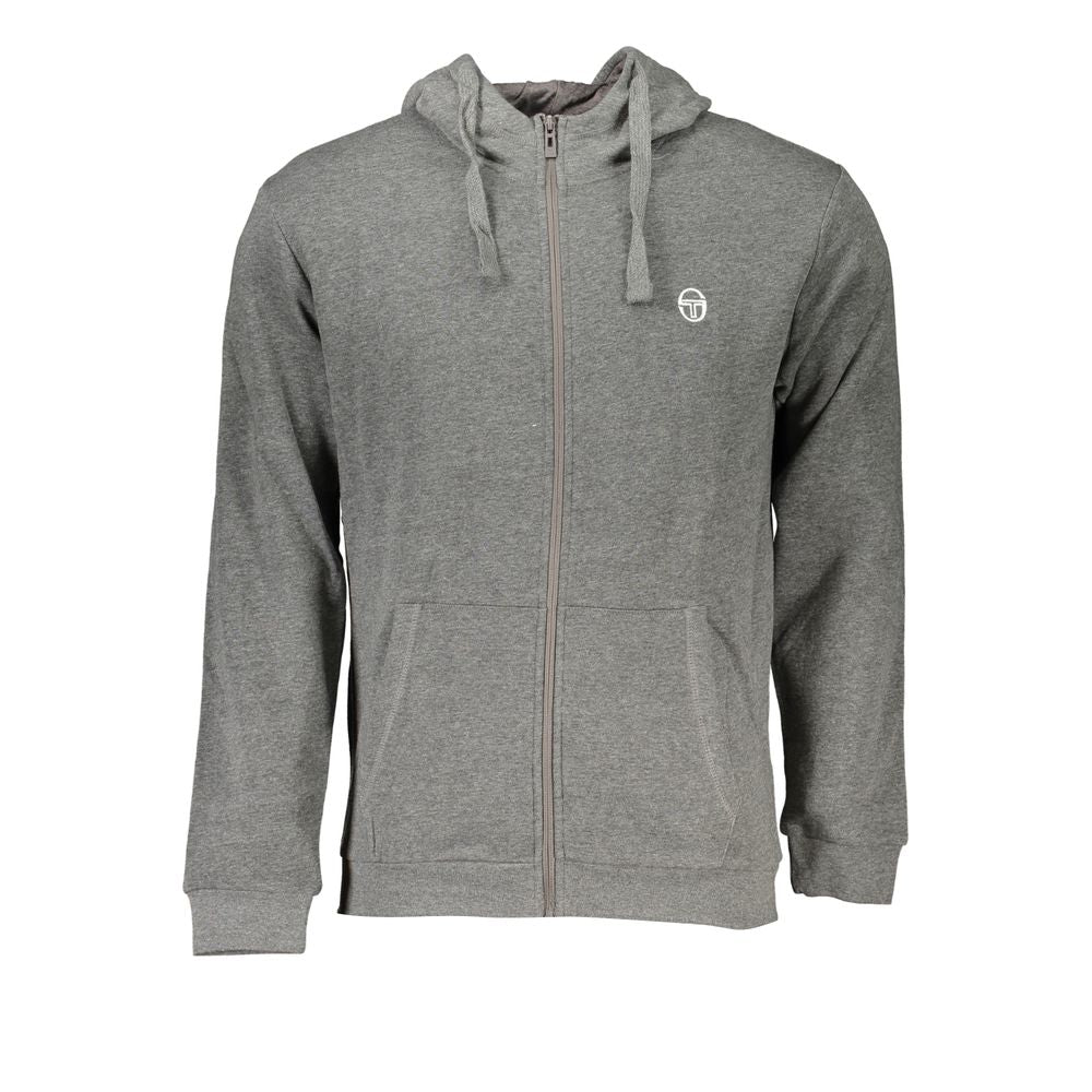 Sergio Tacchini Brown Cotton Men Sweater with Hood by Sergio Tacchini