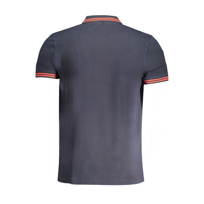 Cavalli Class Blue Cotton Polo Shirt by Cavalli Class