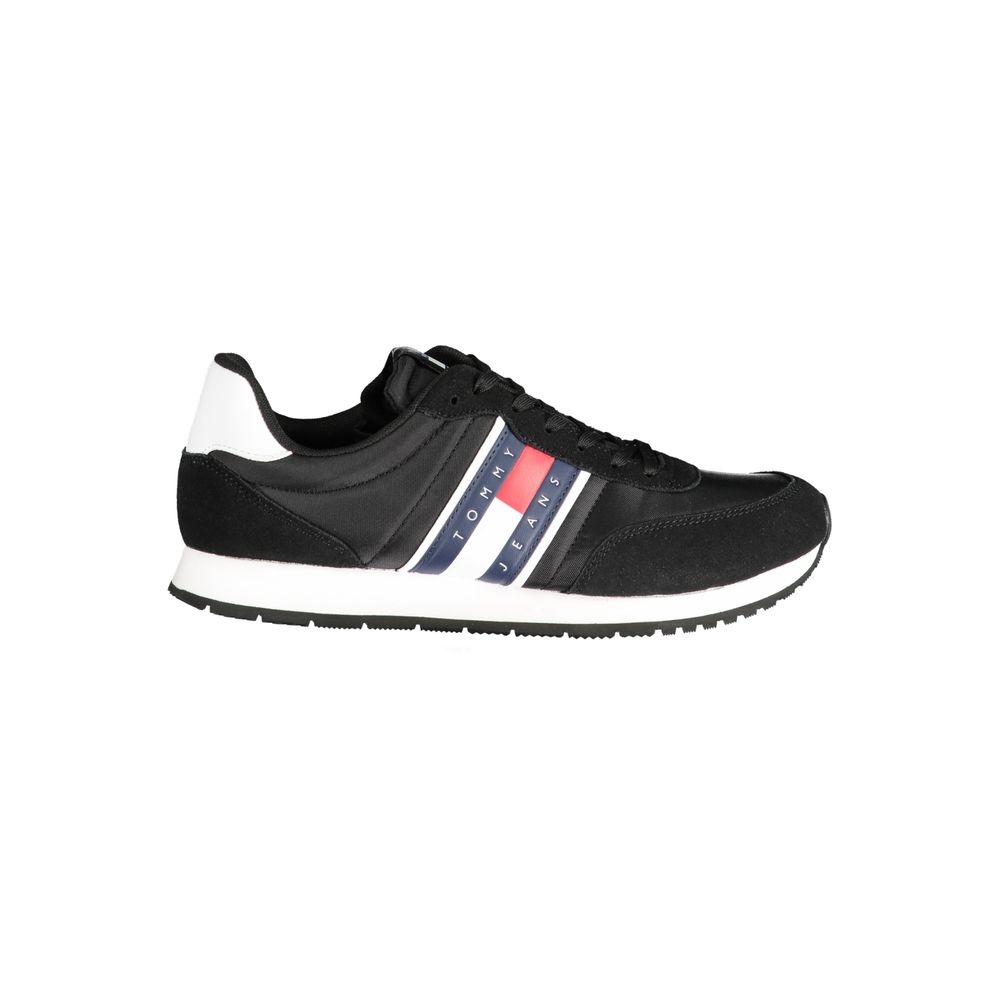 Tommy Hilfiger Black Polyester Sneaker by Tommy Hilfiger