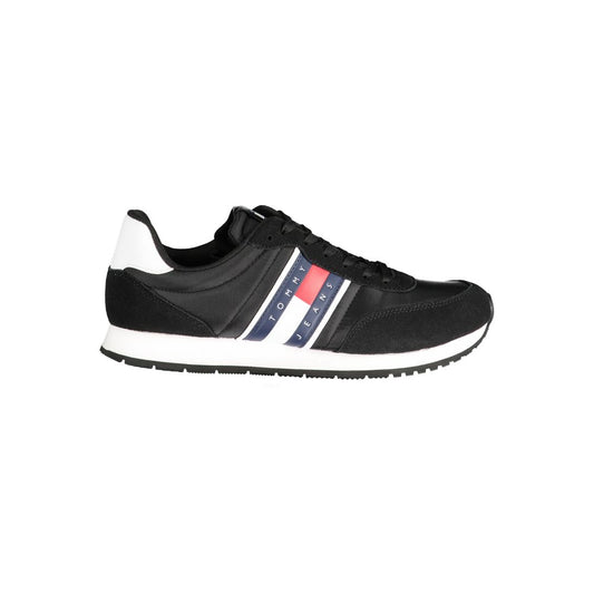 Tommy Hilfiger Black Polyester Sneaker by Tommy Hilfiger