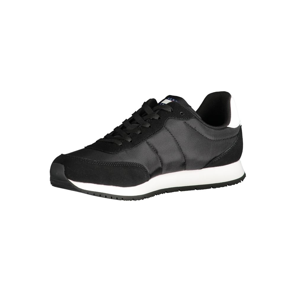 Tommy Hilfiger Black Polyester Sneaker by Tommy Hilfiger
