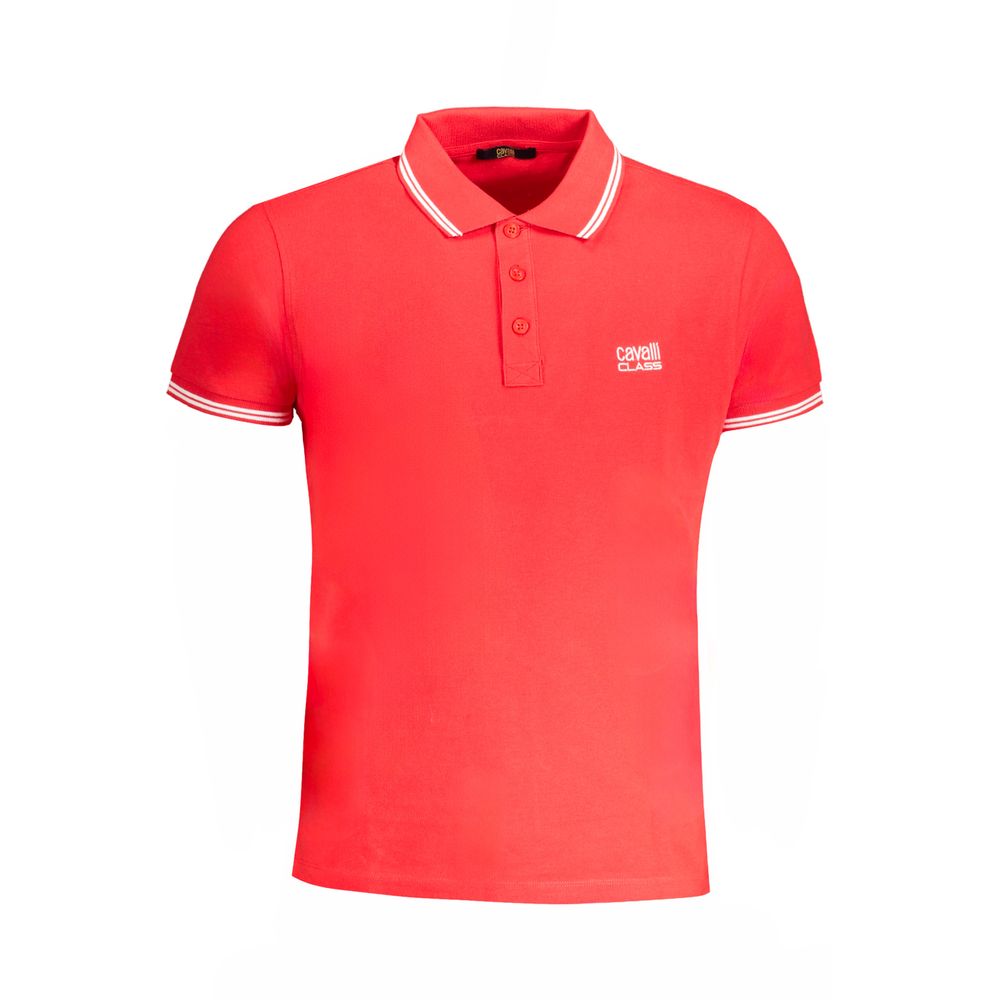 Cavalli Class Red Cotton Polo Shirt by Cavalli Class