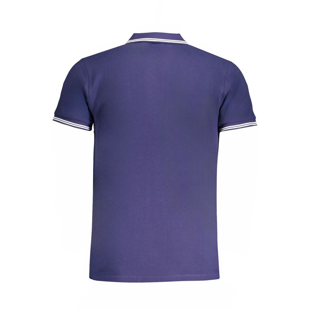 Cavalli Class Blue Cotton Polo Shirt by Cavalli Class