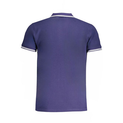 Cavalli Class Blue Cotton Polo Shirt by Cavalli Class