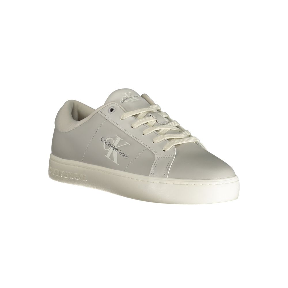 Calvin Klein Brown Leather Men Sneaker by Calvin Klein