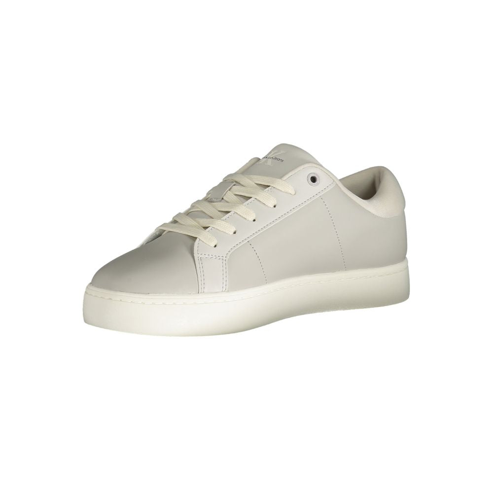 Calvin Klein Brown Leather Men Sneaker by Calvin Klein