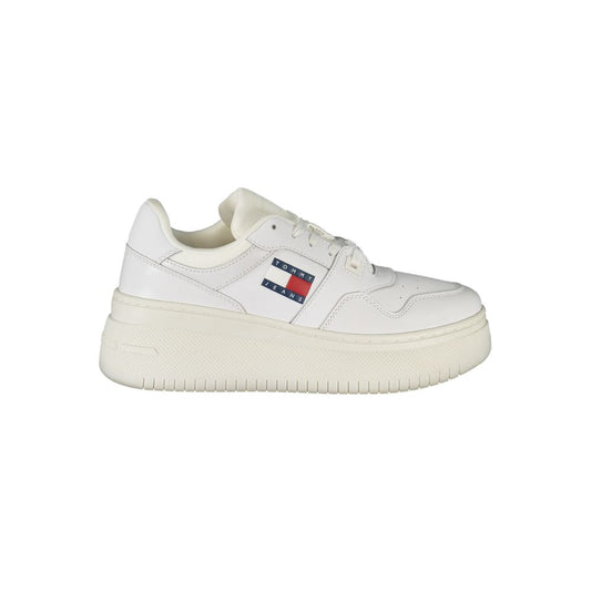 Tommy Hilfiger White Leather Women Sneaker by Tommy Hilfiger