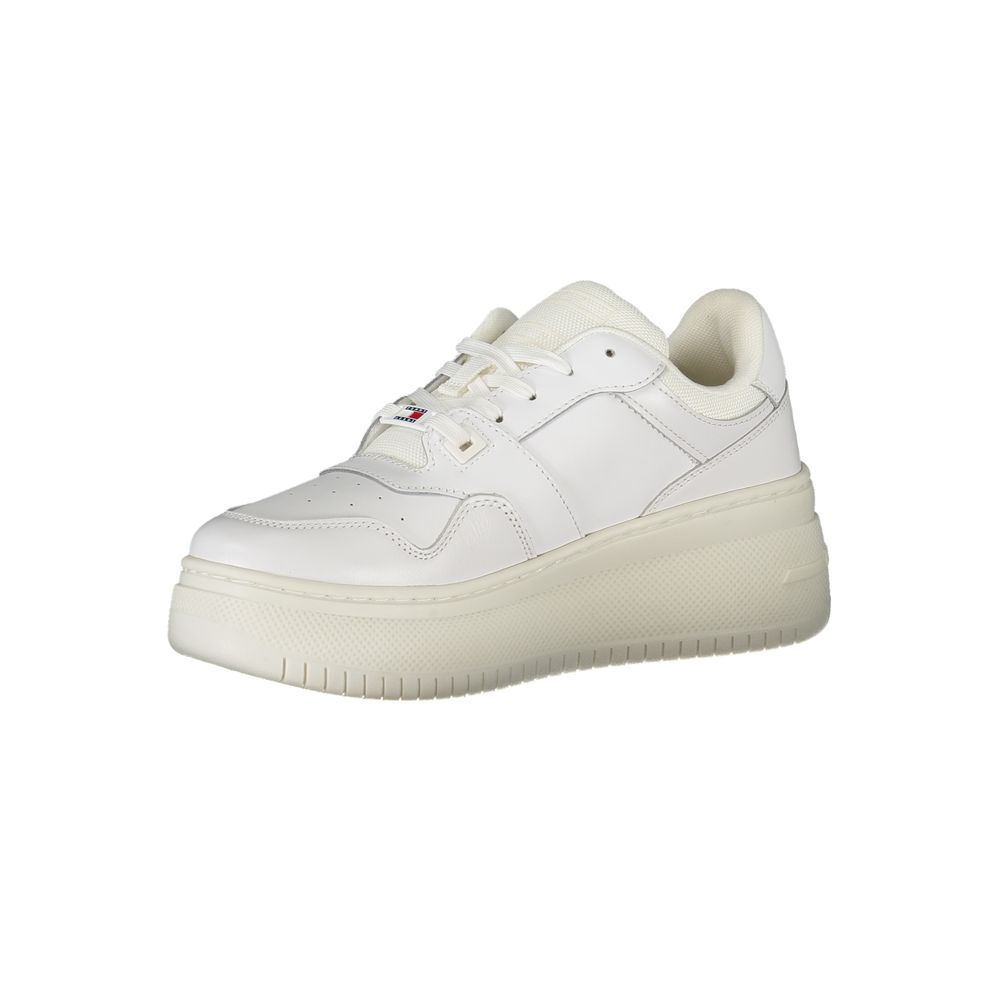 Tommy Hilfiger White Leather Women Sneaker by Tommy Hilfiger