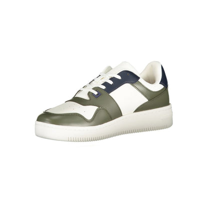 Tommy Hilfiger Green Leather Men Sneaker by Tommy Hilfiger