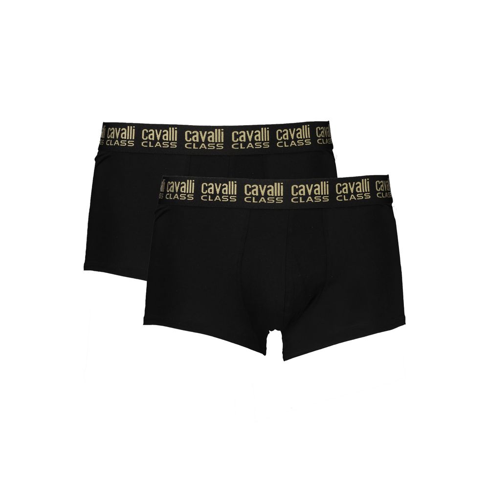 Boxer Cavalli Class en coton noir pour homme