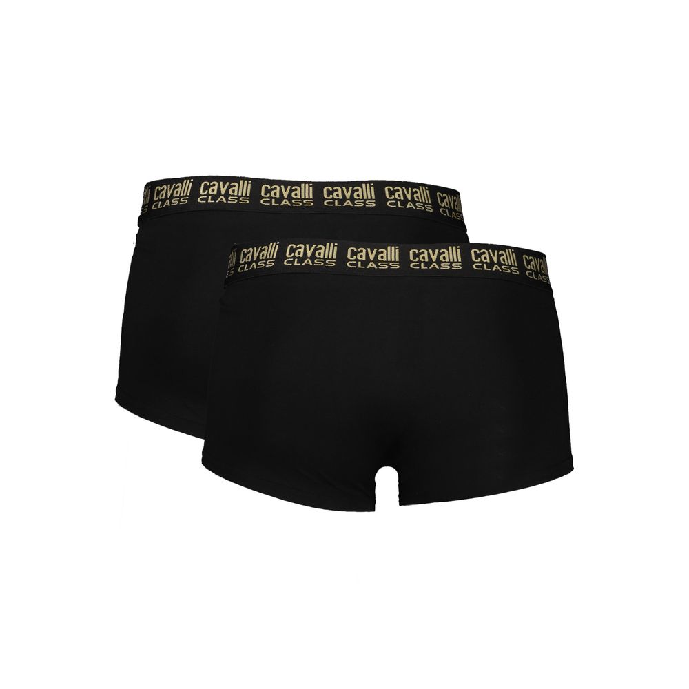 Boxer Cavalli Class en coton noir pour homme