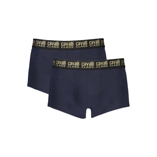 Boxer Cavalli Class en coton bleu pour homme