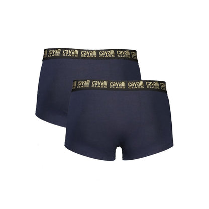 Boxer Cavalli Class en coton bleu pour homme